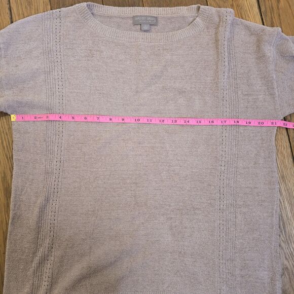 Barefoot Dreams Cozychic Ultra Lite Dockside Pullover Knit Sweater Tan Size L - Picture 9 of 11